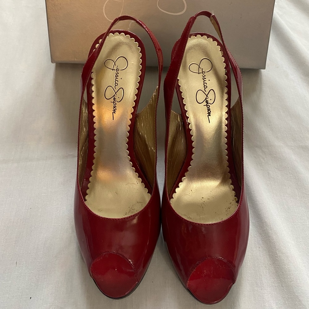 Jessica Simpson Red Size 9 heels Open Toe